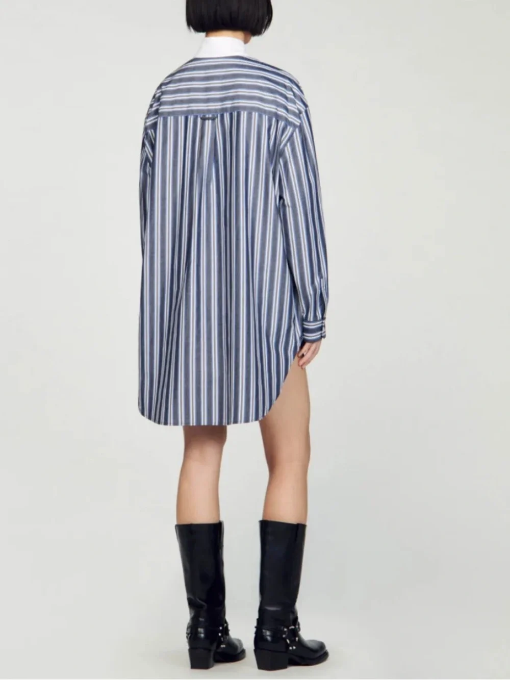 Sandro Oversized striped shirt. Size 3 = French 40 / US 8. MSRP $340 - Picture 4 of 17